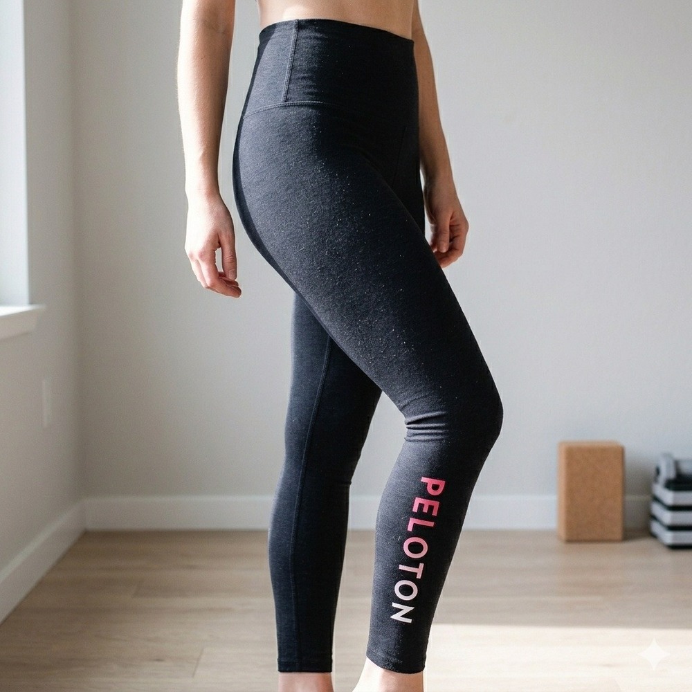 Beyond‎ Yoga x Peloton Beyond The Midi Spacedye Leggings Women XS Black Heather